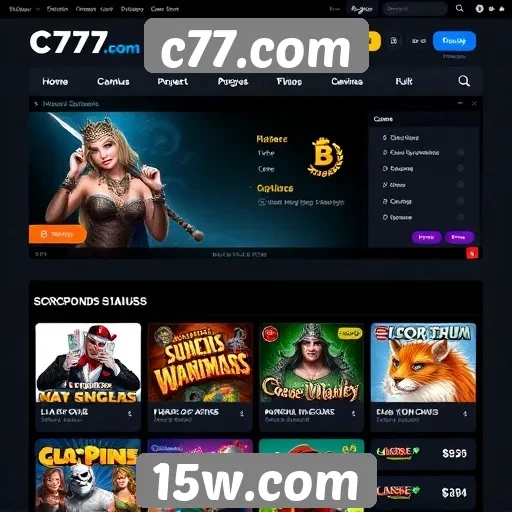 Interface do usuário do c77.com em comparação com concorrentes