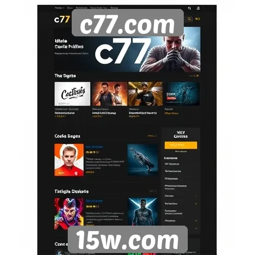 Análise da interface do usuário do site c77.com